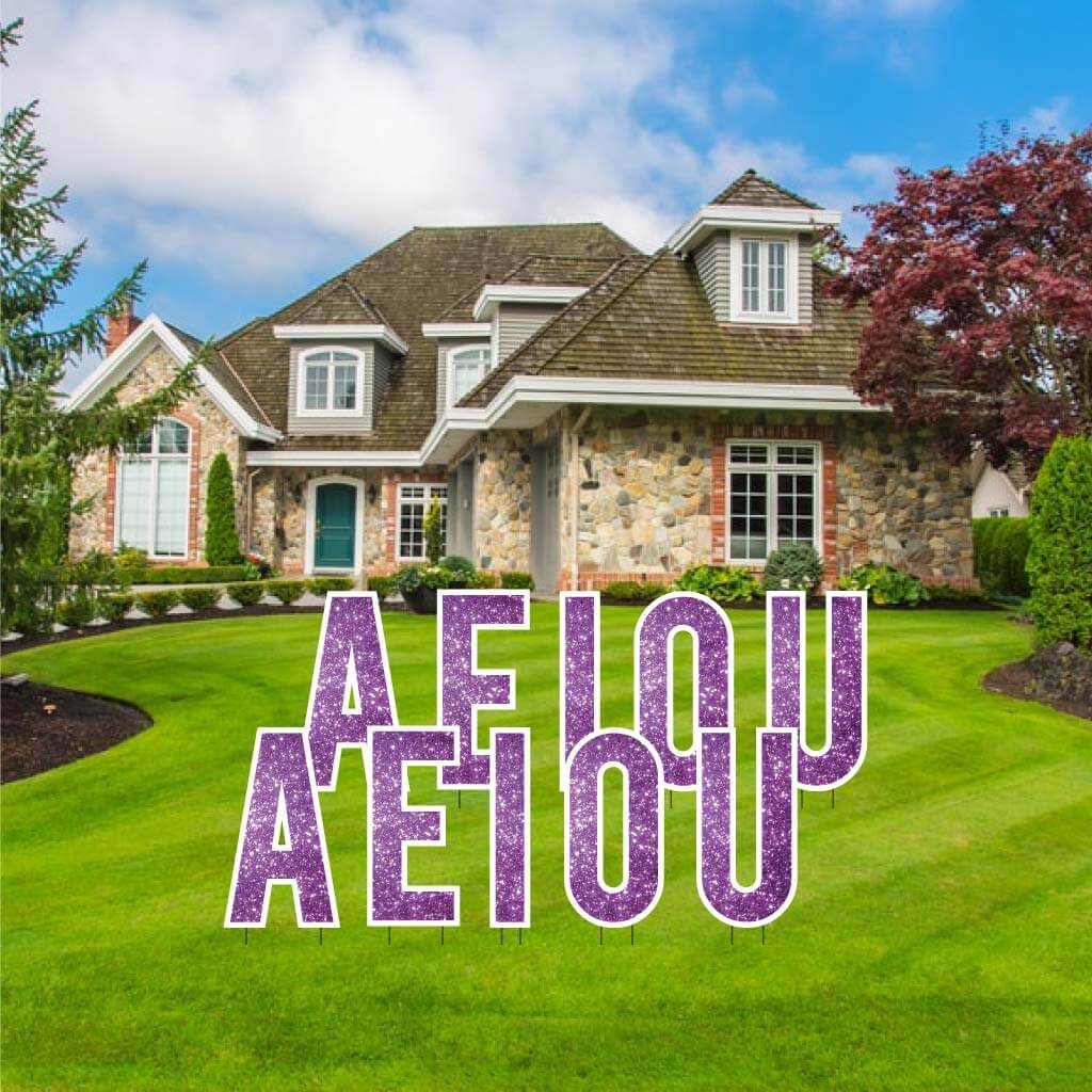 Bebas 22.75" Sparkle Vowel Yard Letters Set - Image 9