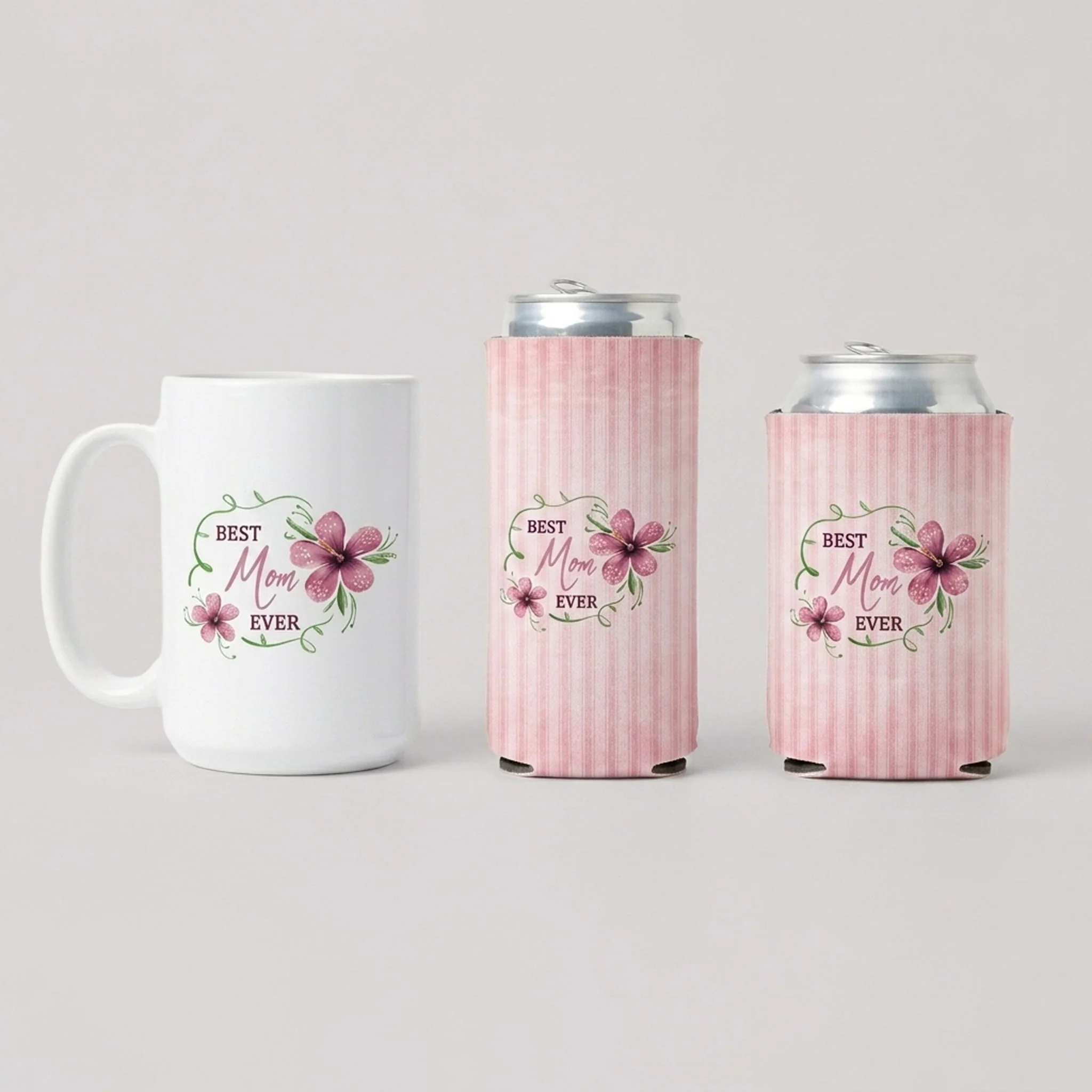 Best Mom Ever Coffee Mug & Can Cooler Gift Set