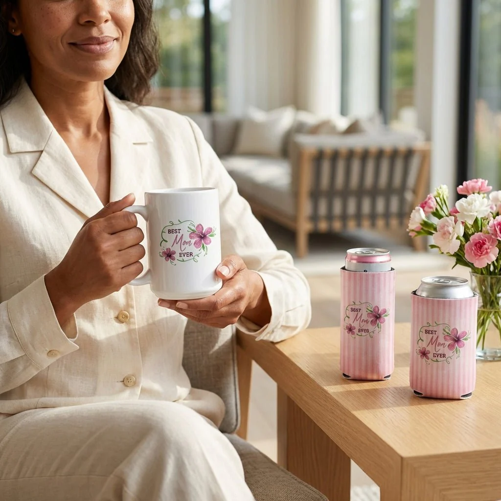 Best Mom Ever Coffee Mug & Can Cooler Gift Set - Image 2