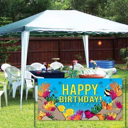 Coral Reef Birthday Vinyl Banners