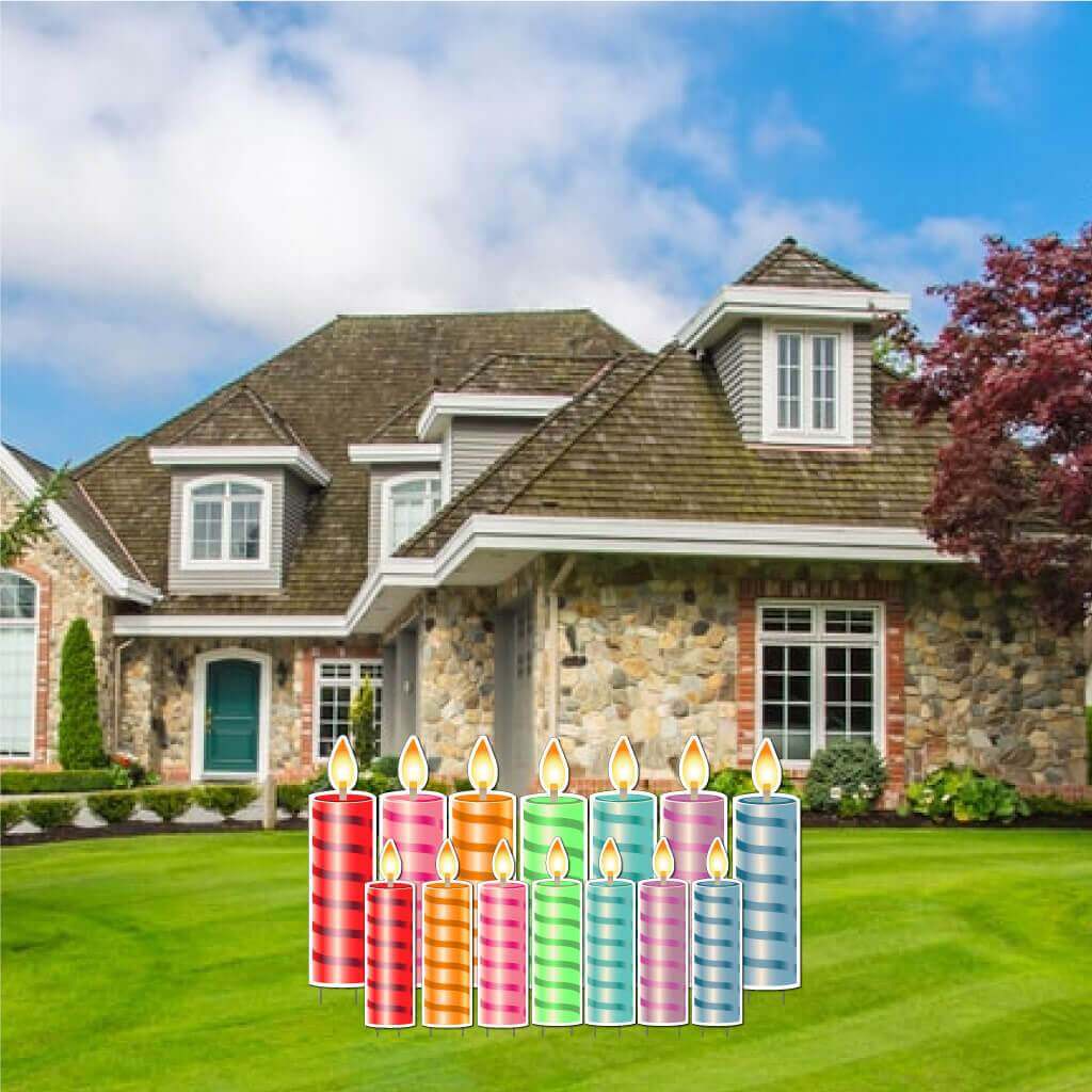 Birthday Candle Themed Yard Greeting Accessories