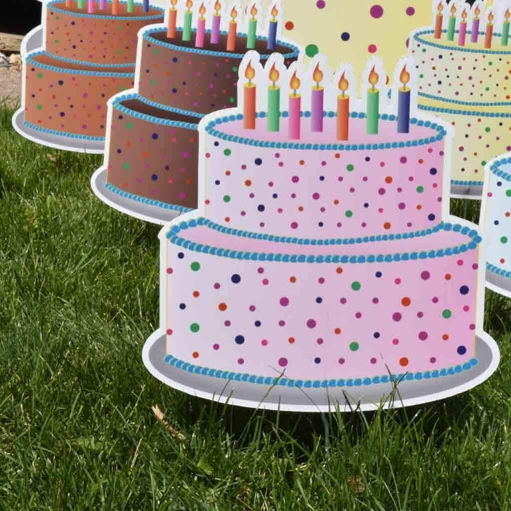 Happy Birthday Yard Greetings with Birthday Cakes 13 pc set - Image 2