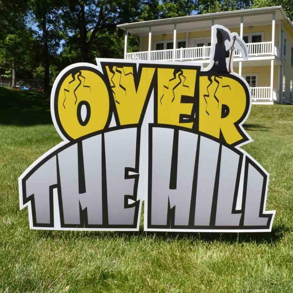 Over The Hill with Tombstones Birthday Yard Cards - Image 2