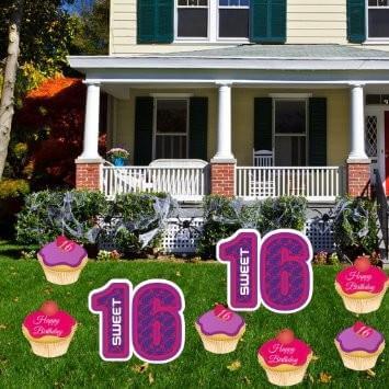 Sweet 16 Birthday Cupcakes Yard Cards - Image 2