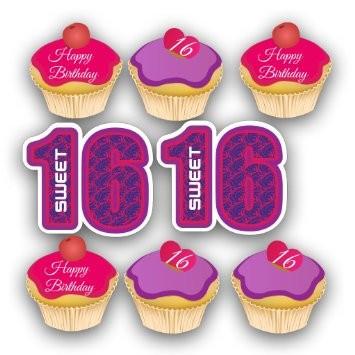Sweet 16 Birthday Cupcakes Yard Cards - Image 3