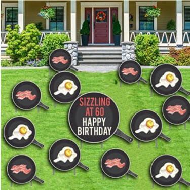 Birthday Yard Card Sizzling at 60 - 13 pcs