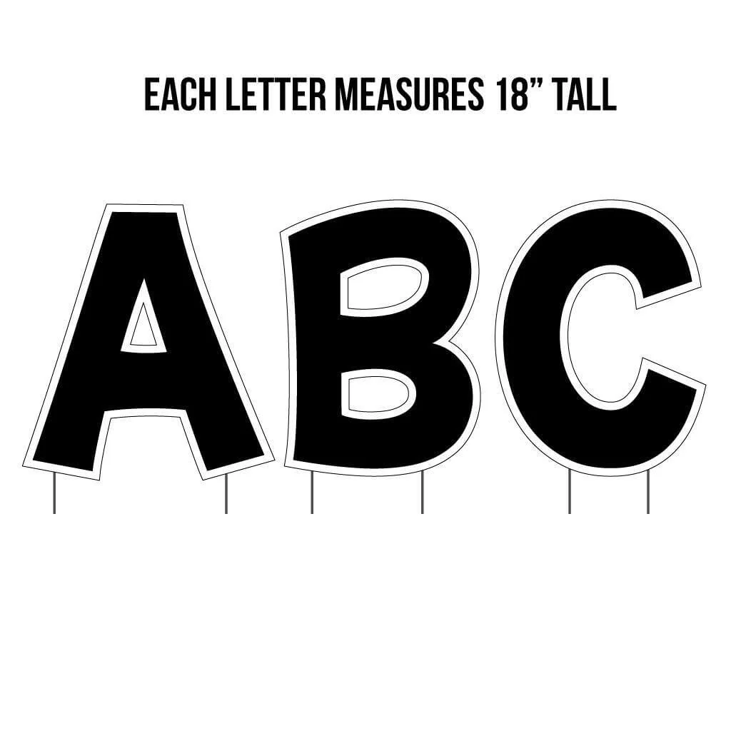18" KG The Last Time Solid Color Alphabet Yard Letter Set - 26 pcs - Image 3
