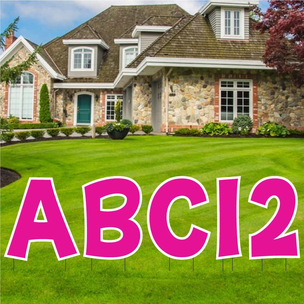 Solid Color 22.75" KG The Last Time Alphabet & Number Yard Letters Set - 36 pcs - Image 11
