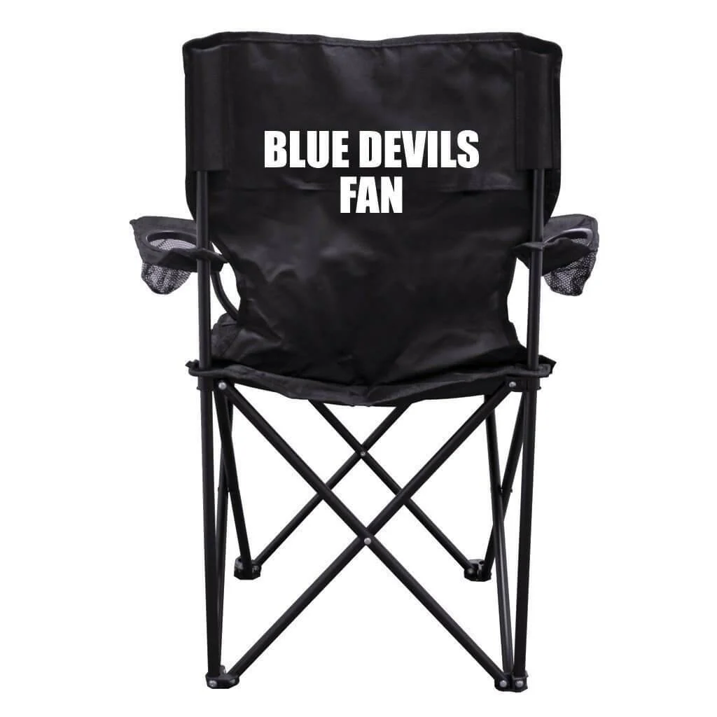 Blue Devils Fan Black Folding Camping Chair