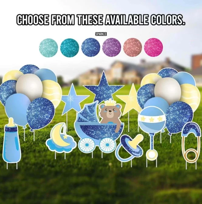 Sparkle Baby Yard Card Flair & Accessories 11 Pc Set