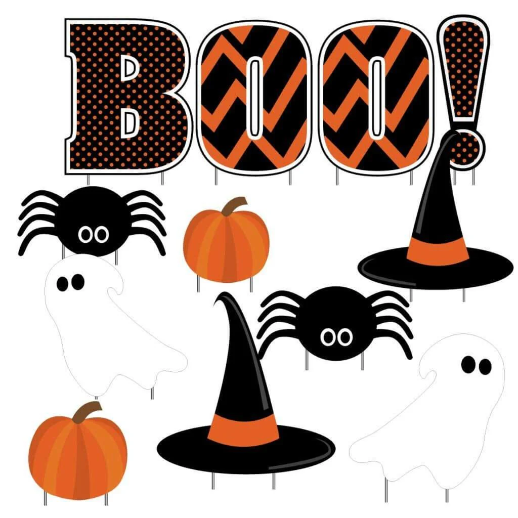 BOO! Halloween Yard Card - 12 piece Set - Image 4