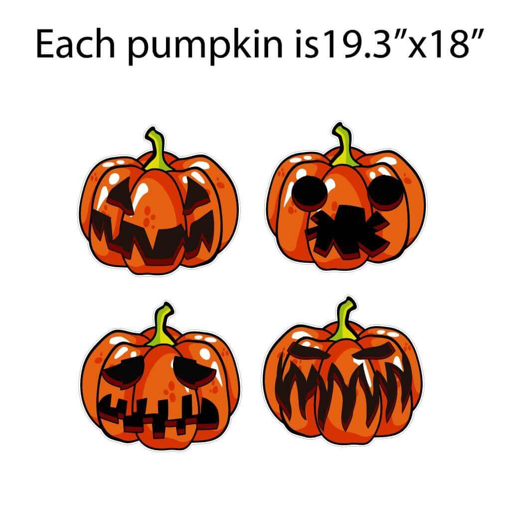 BOO! Pumpkins & Ghosts Halloween Yard Card Decoration 12 pc Set - Image 3