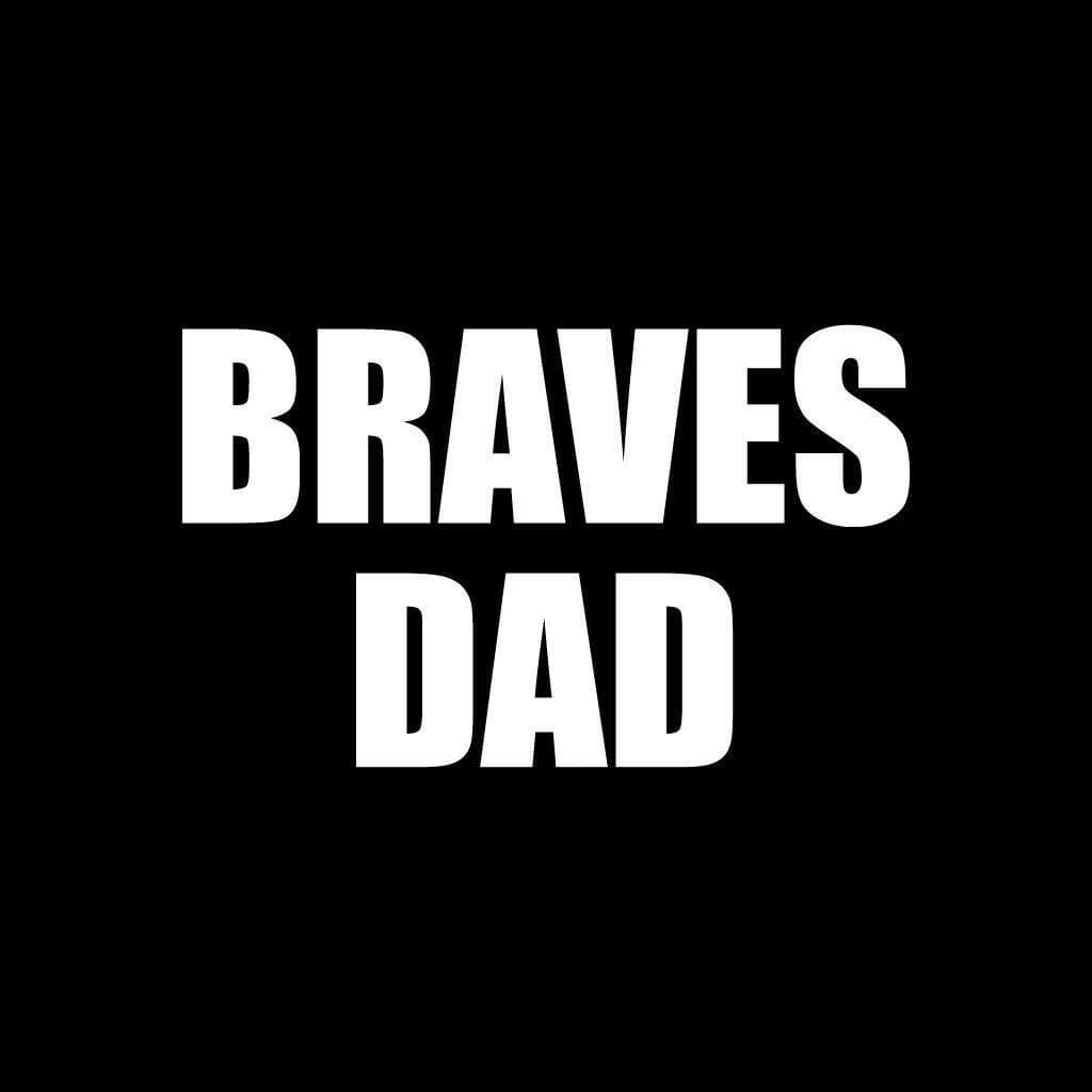 Braves Dad Black Folding Camping Chair - Image 2