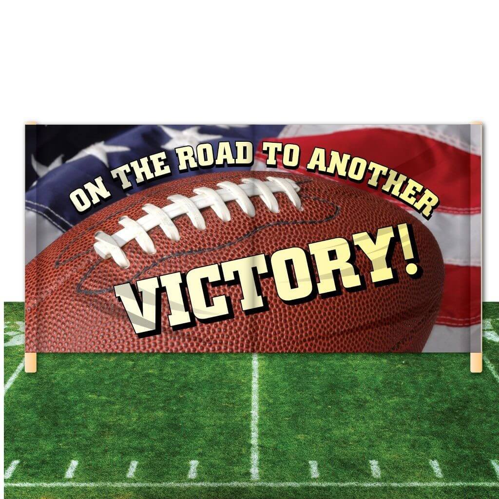 On the Road to Another Victory Football Breakaway Banner - Image 2
