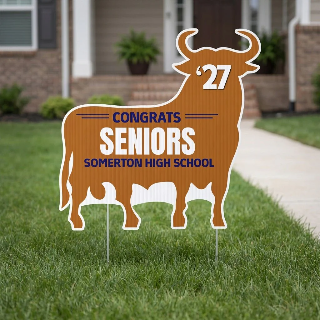 22" Custom Bull Shaped Yard Sign - Image 3