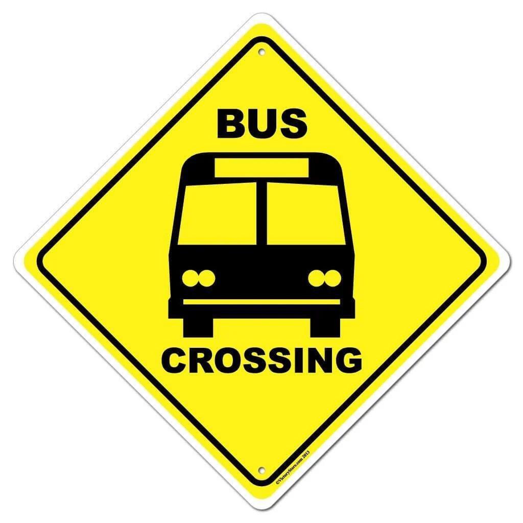 Bus Crossing Sign or Sticker - Image 2