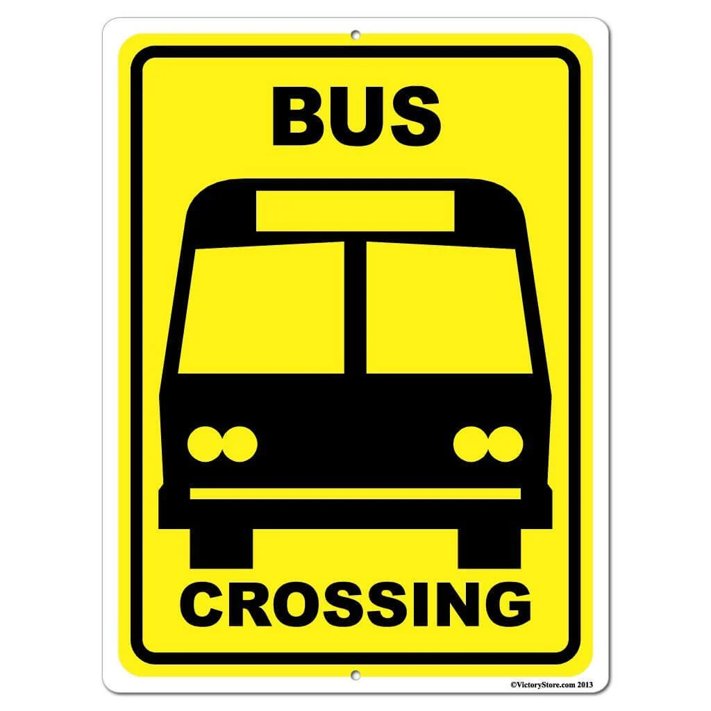 Bus Crossing Sign or Sticker - Image 5