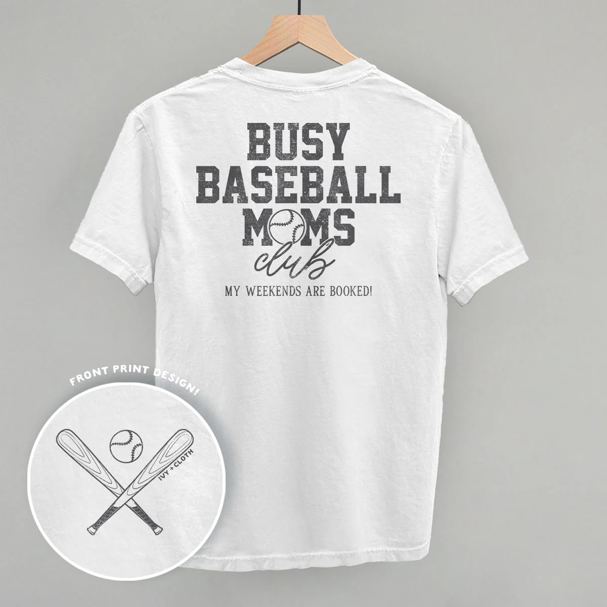 Busy Baseball Moms Club (Back Print)