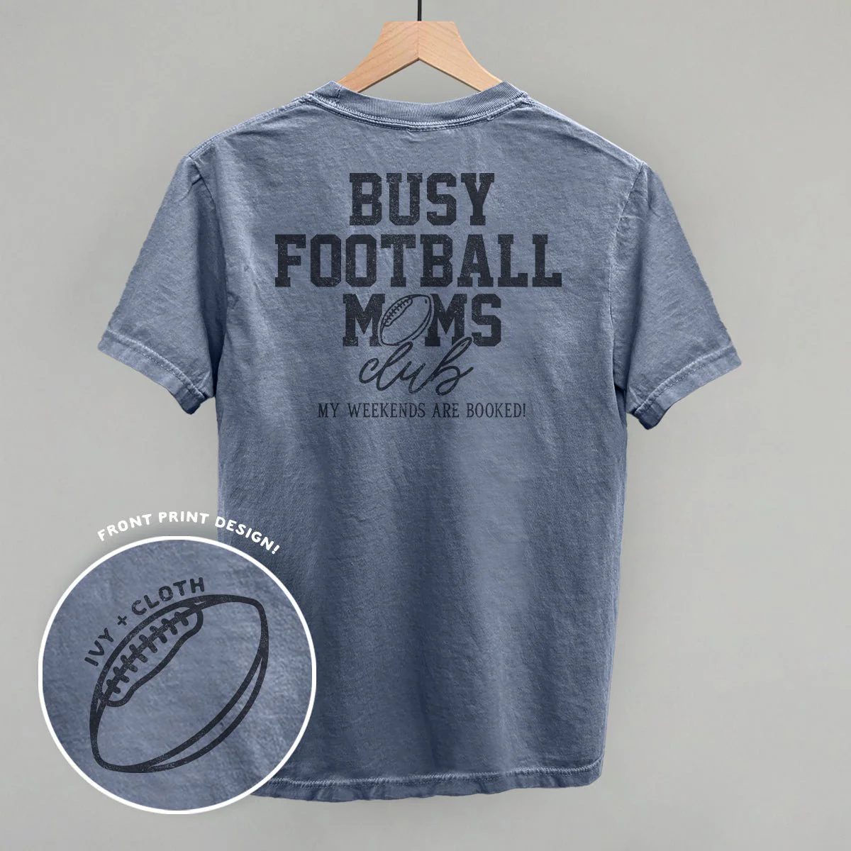 Busy Football Moms Club (Back Print) - Image 2