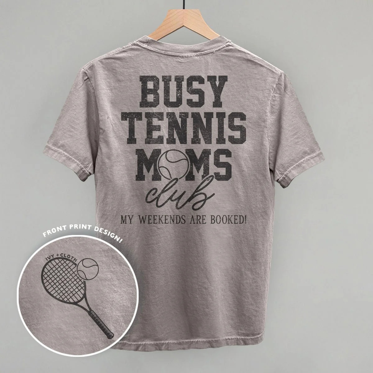 Busy Tennis Moms Club (Back Print) Sweatshirt - Image 2