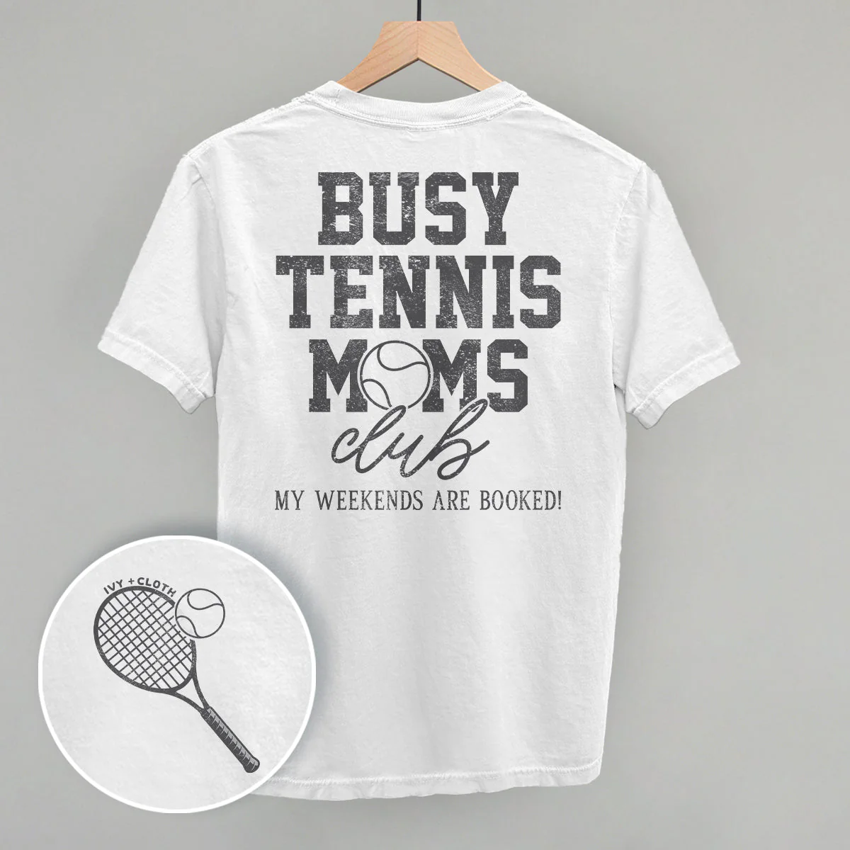 Busy Tennis Moms Club (Back Print) Sweatshirt - Image 3