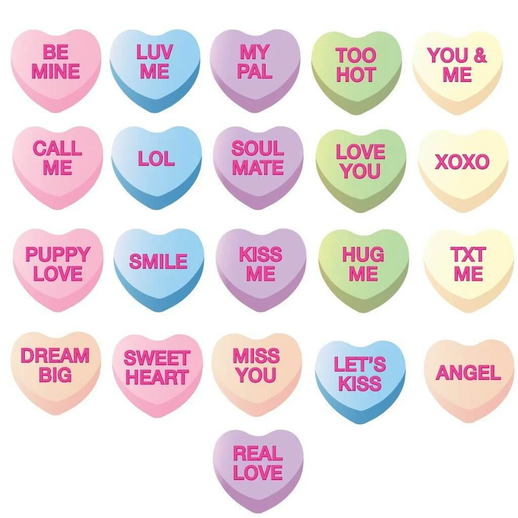 Candy Heart Valentine's Day Pathway Markers Yard Card, 21 pieces - Image 2