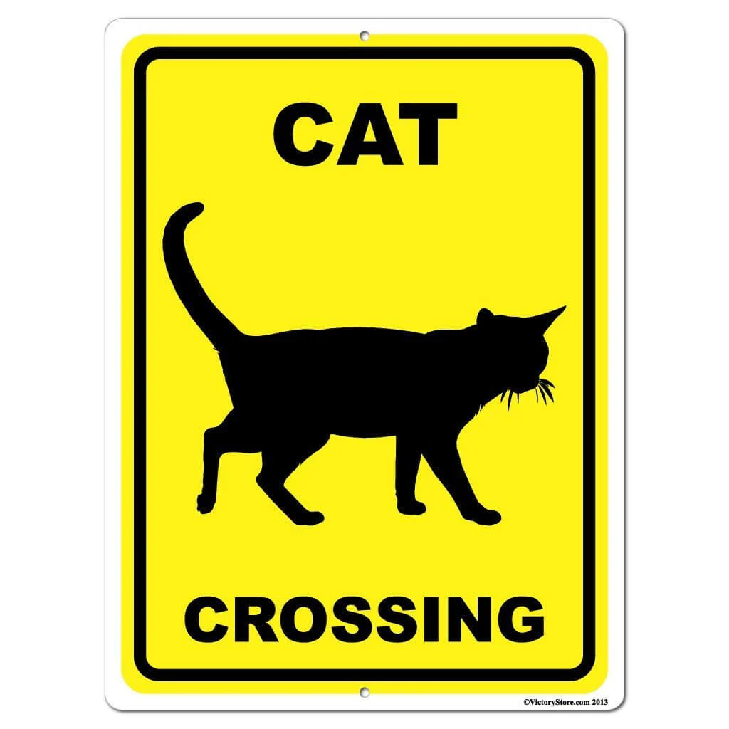 Cat Crossing Sign or Sticker - Image 6