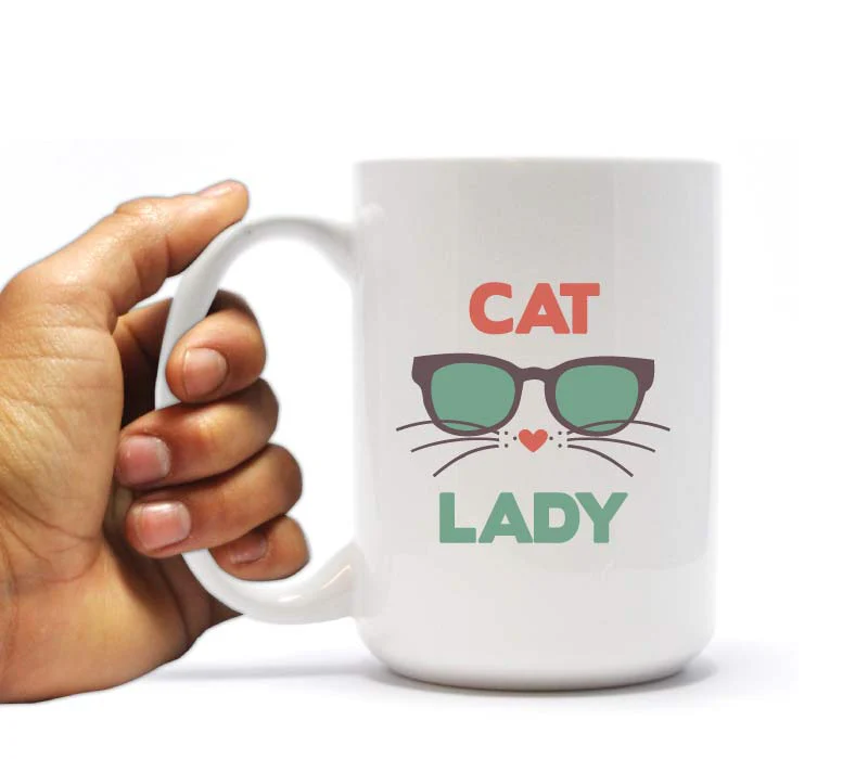 Cat Lady Coffee Mug & Can Cooler Gift Set - Image 2