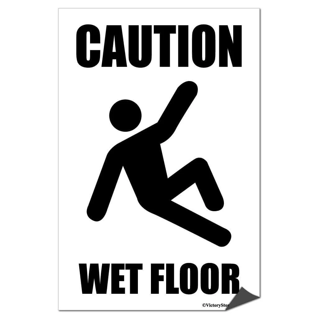 Caution Wet Floor Sign or Sticker - Image 5