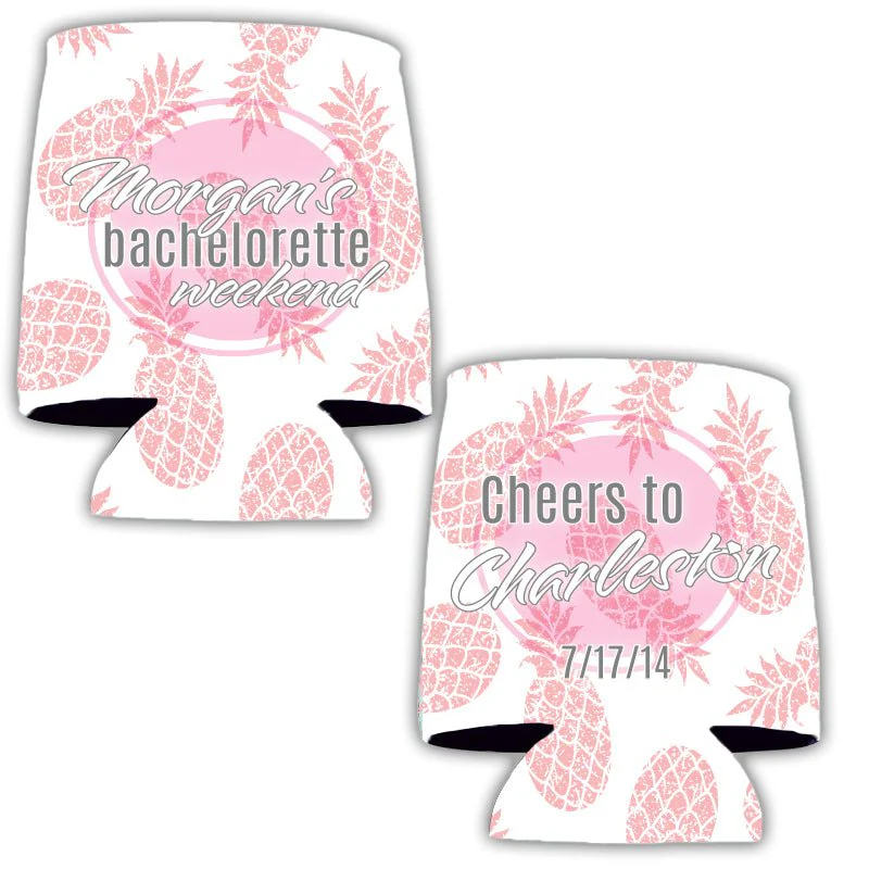 Charleston Themed Bachelorette Party Custom Can Cooler Set - Image 2