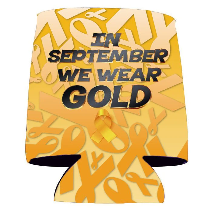 Childhood Cancer Awareness, In September We Wear Gold Can Cooler Pack - Image 2