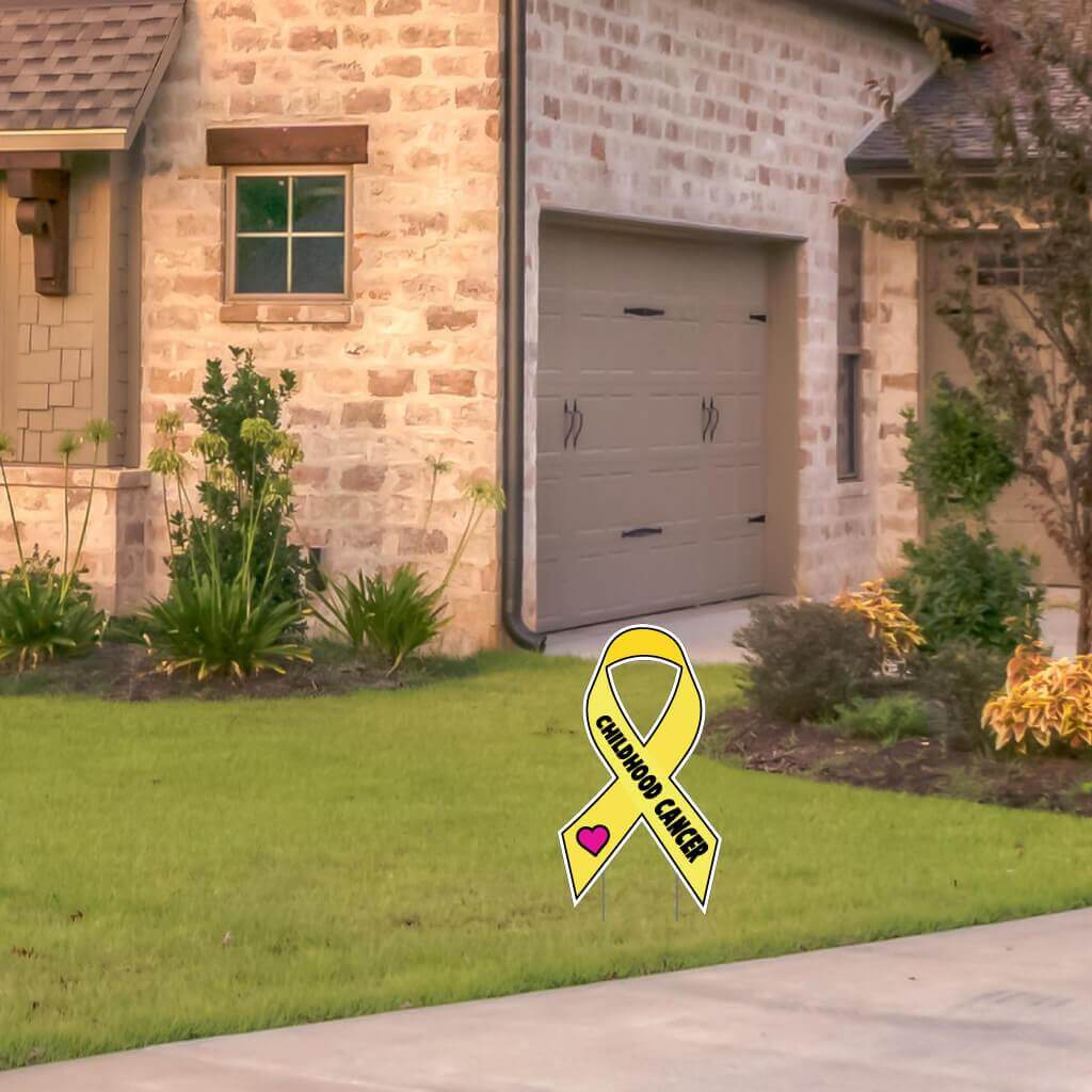 Childhood Cancer Awareness Ribbon Yard Sign - Image 2