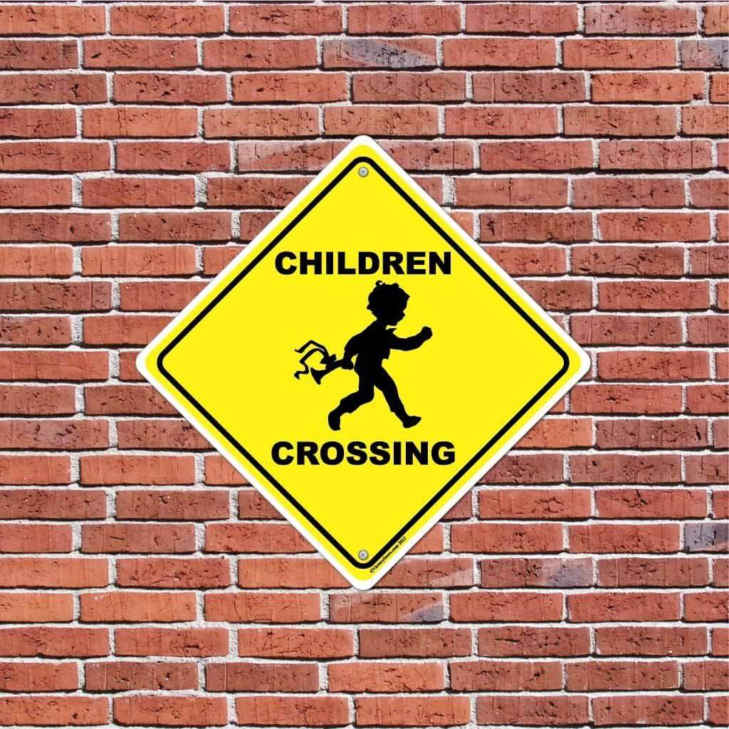 Children Crossing Sign or Sticker - Image 3