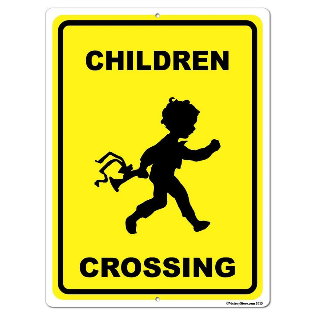 Children Crossing Sign or Sticker - Image 6