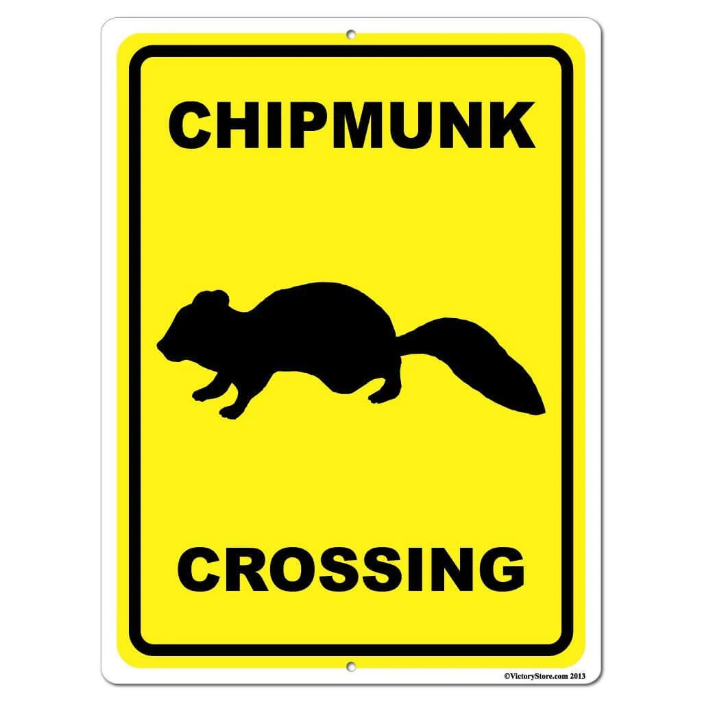 Chipmunk Crossing Sign or Sticker - Image 6
