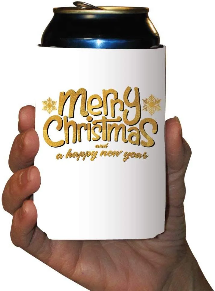 Christmas Can Coolers Pack "Merry Christmas and A Happy New Year" - Image 3