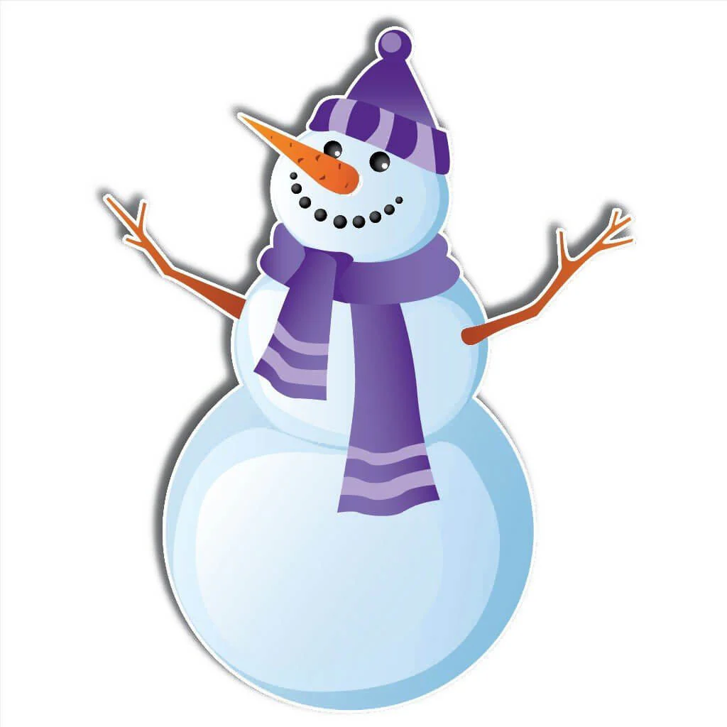 Christmas Snowmen Yard Card Decorations - 3 pc Set | Short Stakes Included - Image 3
