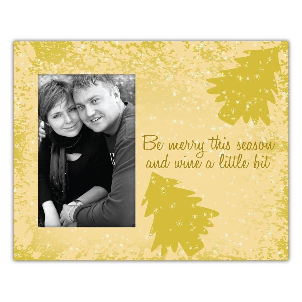 Christmas Wine Gift Set - 4 pieces - Photo frame, 2 Wine Glasses, and - Image 3