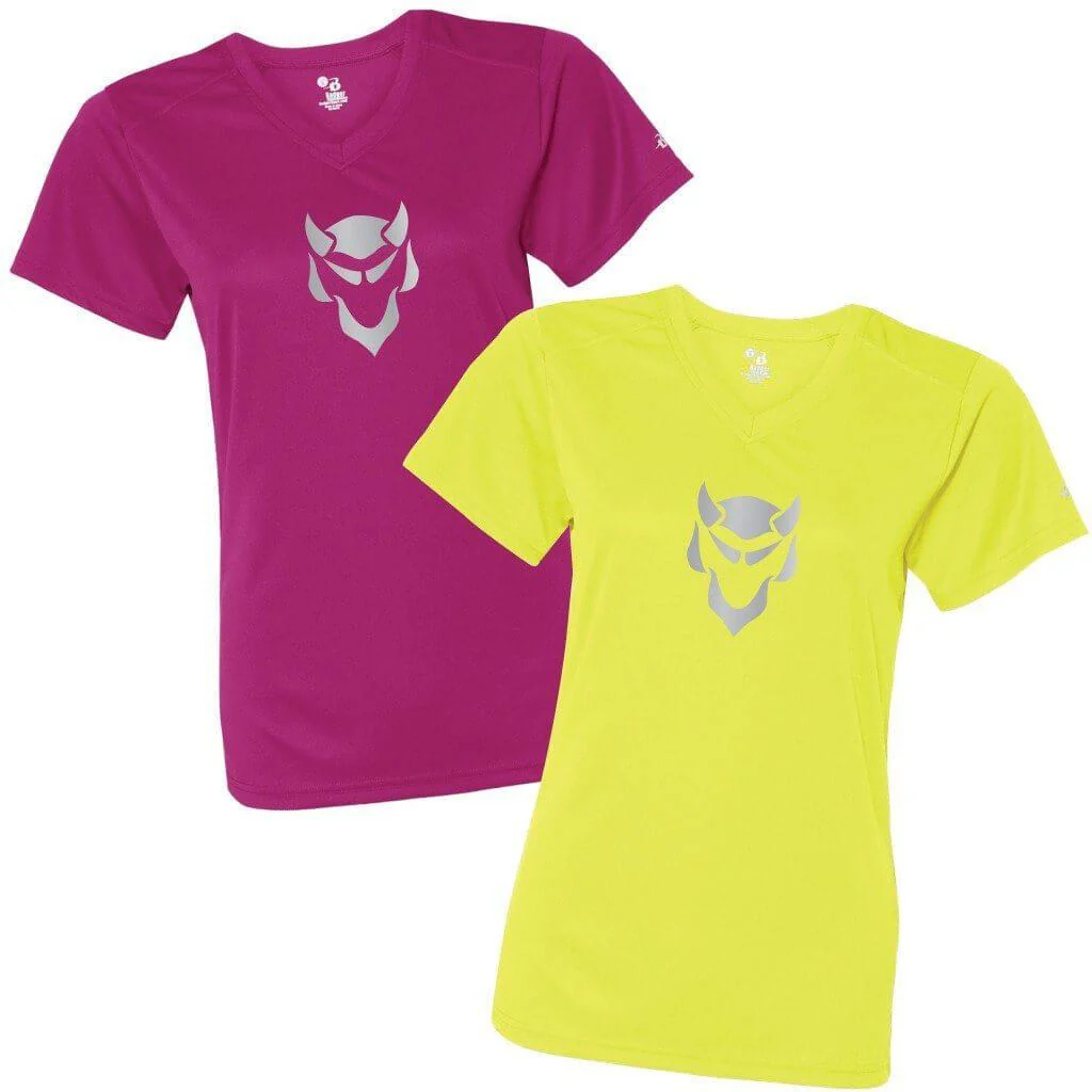 CHS Blue Devils Women's Safety Runner Reflective V-neck Performance Shirt
