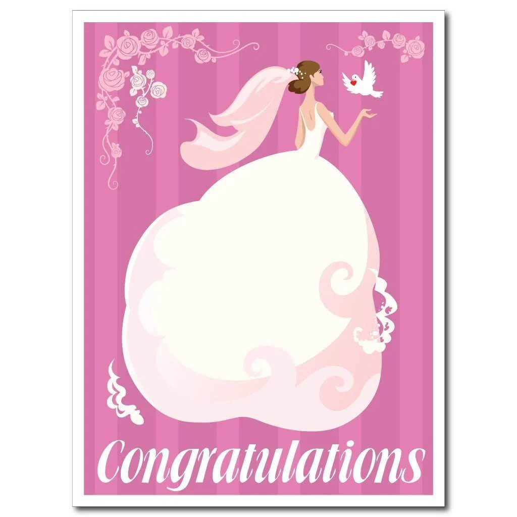 18"x24" Congratulations Bride Wedding Yard Sign - Image 2