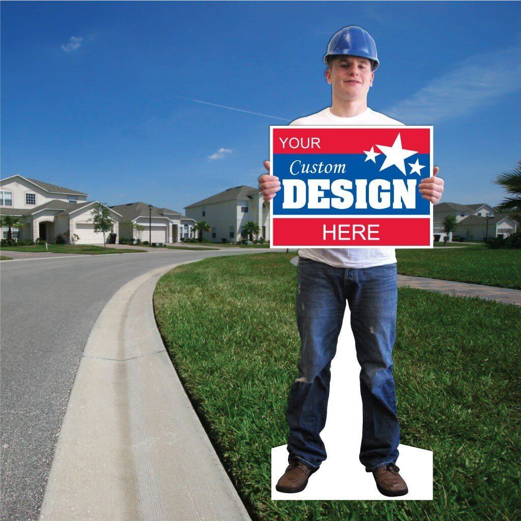 Life Size Stand Up Cutout | Construction Guy