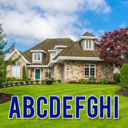 Bebas 18" Alphabet Yard Letters Pack of 3 Sets of Rhodamine Red, Reflex Blue & Black - Image 3
