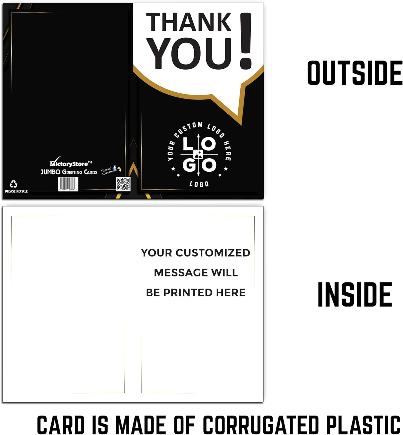 Bundle of Giant Corporate Custom Logo Thank You Cards - Image 6