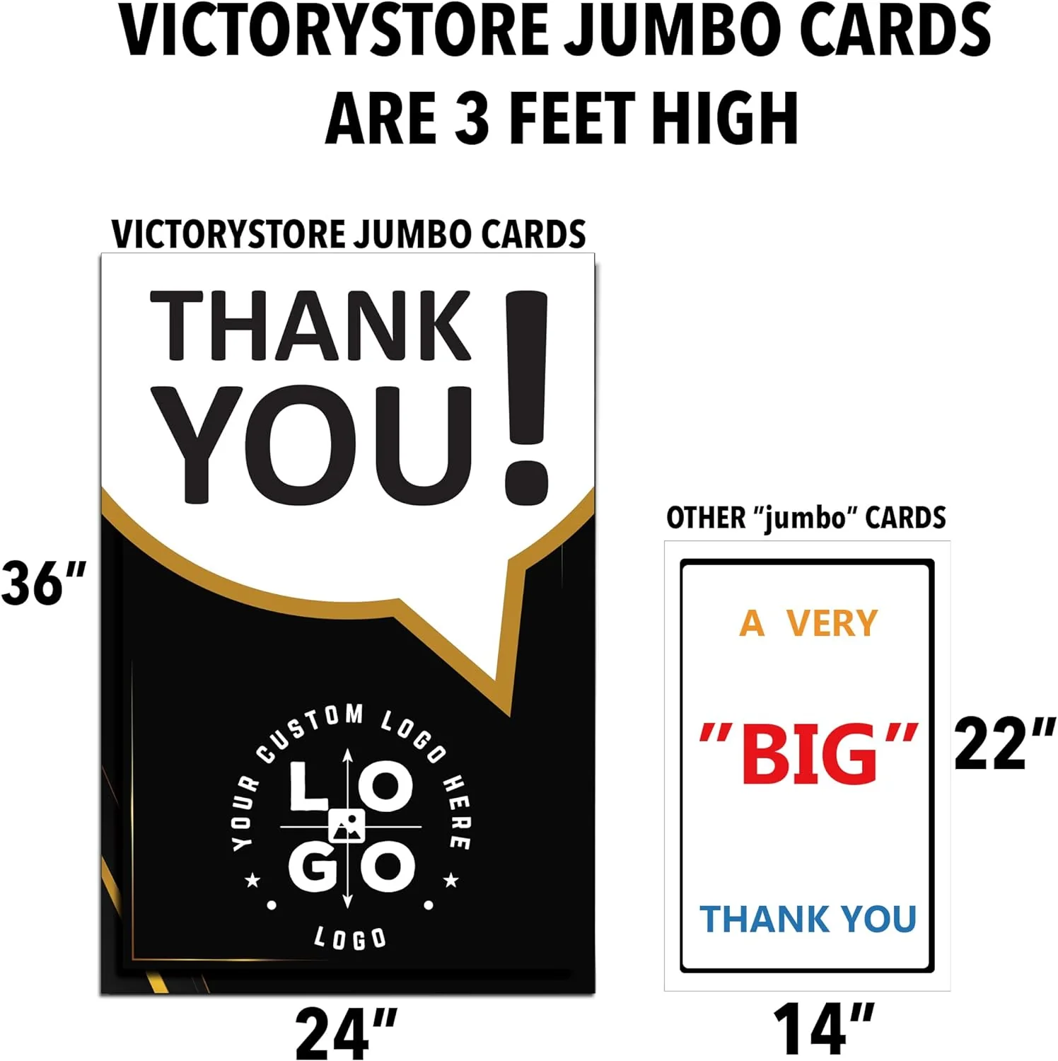 Bundle of Giant Corporate Custom Logo Thank You Cards - Image 7