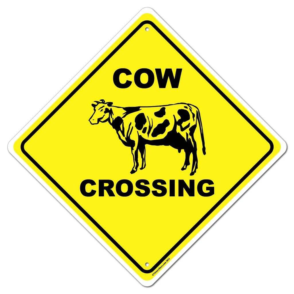 Cow Crossing Sign or Sticker - Image 2