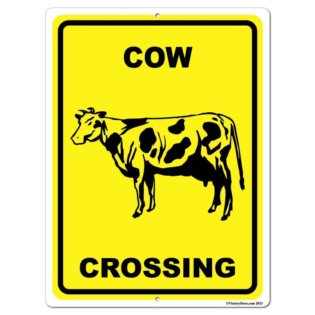 Cow Crossing Sign or Sticker - Image 6