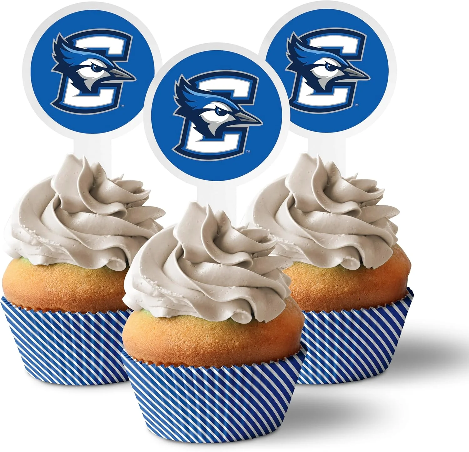 Creighton University Cupcake Toppers Officially Licensed - Solid Plastic - Image 3