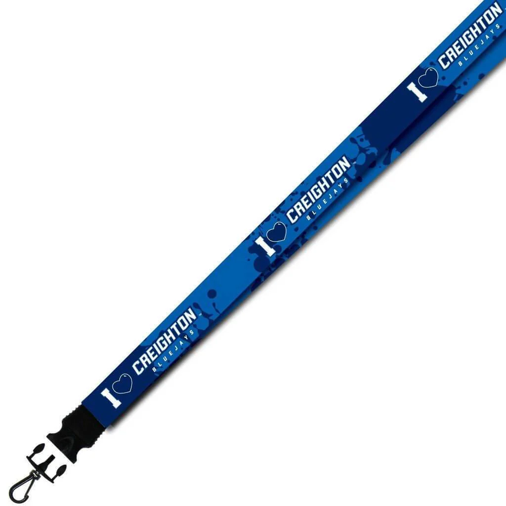 Creighton University Paint Splatter Lanyard