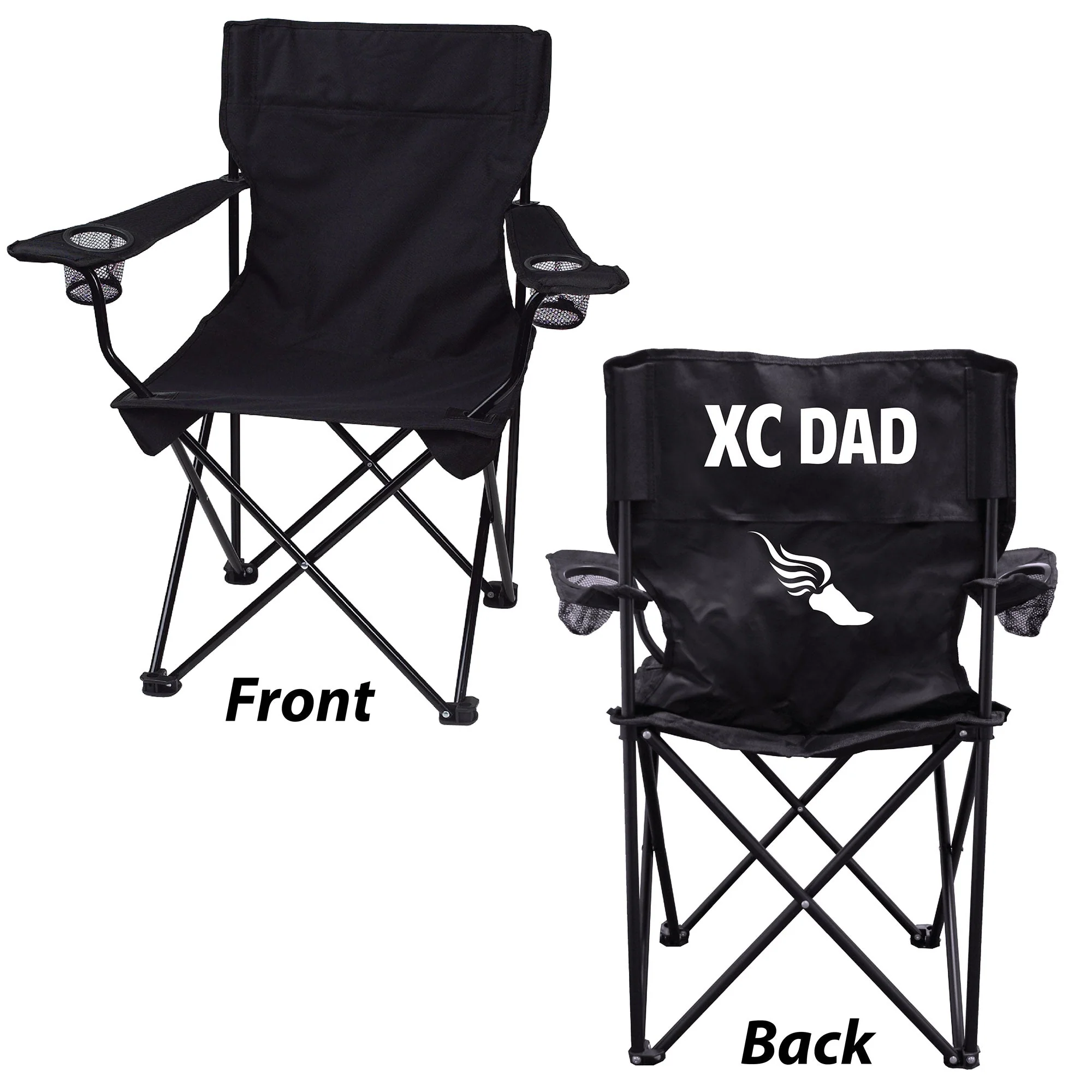 Cross Country Dad Black Folding Camping Chair - Image 2