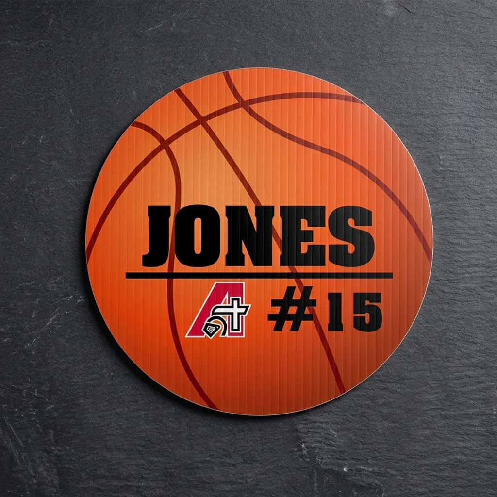 Custom Basketball Player Name, Number and Mascot Fence & Yard Signs - Image 3